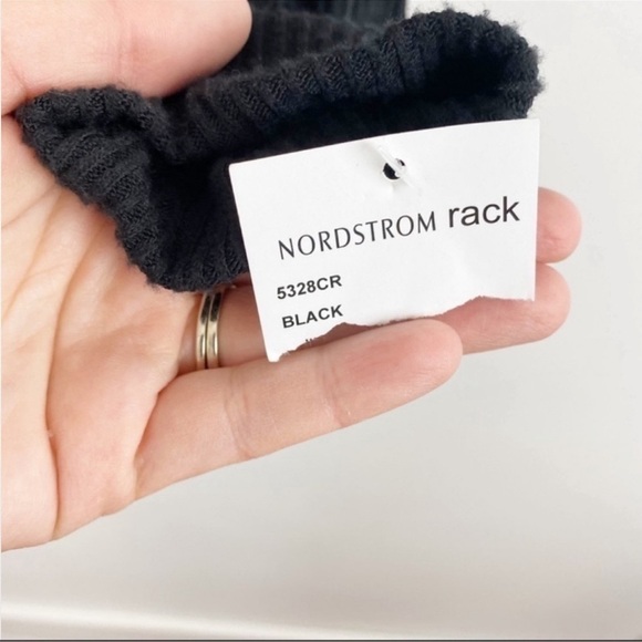 Project Social T Black Ribbed Balloon Dolman Sleeves Thin Knit Hoodie Top S New - Picture 7 of 8